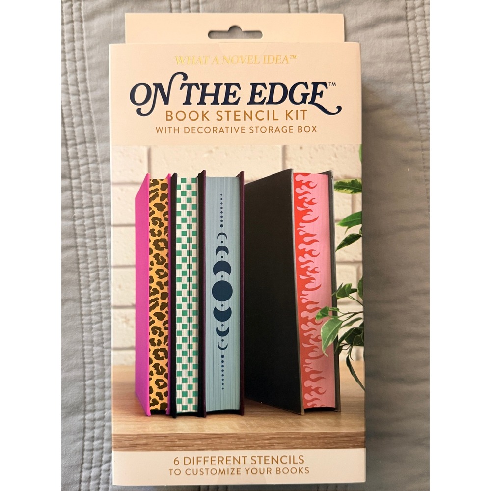 On The Edge Book Stencil Kit DIY Book Edge Painting What A Novel Idea NWT